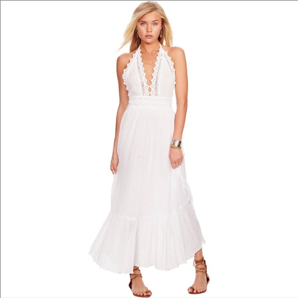 ralph lauren white maxi dress